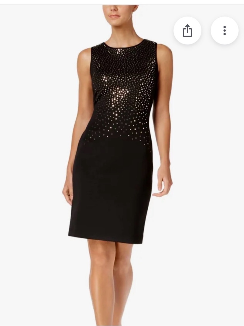 2 for $35 | Elegant Black Sleeveless Dress with Sequin Design